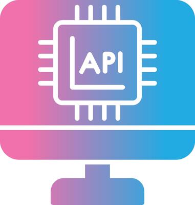 Api Interface Glyph Gradient Icon Design