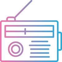 Radio Line Gradient Icon Design vector