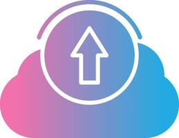 Upload Glyph Gradient Icon Design vector