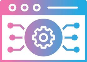 Website Algorithm Glyph Gradient Icon Design vector