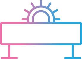 Saw Machine Line Gradient Icon Design vector