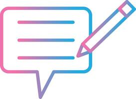 Blog Line Gradient Icon Design vector