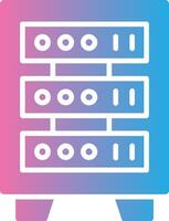 Server Rack Glyph Gradient Icon Design vector