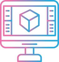 Product Design Line Gradient Icon Design vector