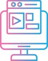 Front End Line Gradient Icon Design vector
