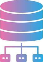 Database Architecture Glyph Gradient Icon Design vector