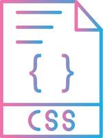 CSS Line Gradient Icon Design vector