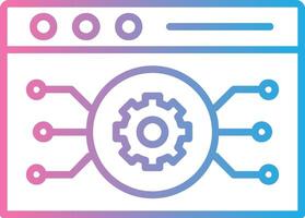 Website Algorithm Line Gradient Icon Design vector