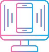 Responsive Design Line Gradient Icon Design vector