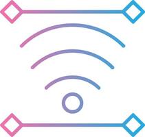 Wireless Line Gradient Icon Design vector