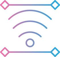 Wireless Line Gradient Icon Design vector