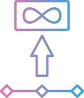 Unlimited Storage Line Gradient Icon Design vector
