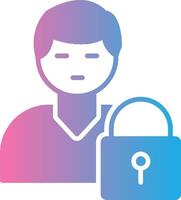 Authorization Manager Glyph Gradient Icon Design vector