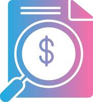 Money Search Glyph Gradient Icon Design vector