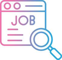 Job Search Line Gradient Icon Design vector