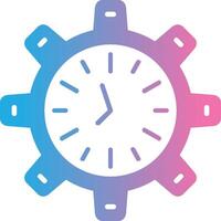 Time management Glyph Gradient Icon Design vector