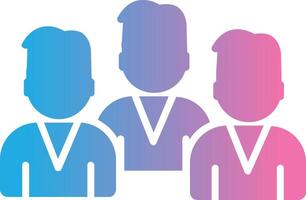 Group Team Glyph Gradient Icon Design vector