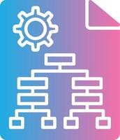 Business Hierarchy Glyph Gradient Icon Design vector