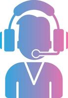 Support Admin Glyph Gradient Icon Design vector