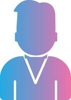 Person Avatar Glyph Gradient Icon Design vector