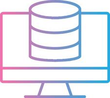 OnLine Gradient Multi Circle Database Line Gradient Icon Design vector