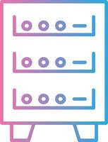 Server Cabinet Line Gradient Icon Design vector