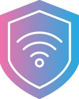 Wifi Security Glyph Gradient Icon Design vector