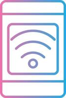 Mobile Connection Line Gradient Icon Design vector