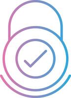 Security Check Line Gradient Icon Design vector
