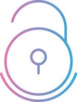 Unlock Line Gradient Icon Design vector