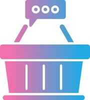 Shopping Feeds Glyph Gradient Icon Design vector