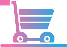 Shopping Cart Glyph Gradient Icon Design vector