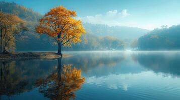 A tree rooted in water photo