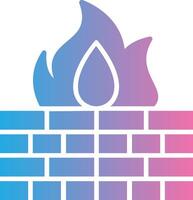 Firewall Glyph Gradient Icon Design vector