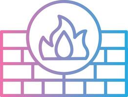 Firewall Line Gradient Icon Design vector