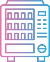 Vending Machine Line Gradient Icon Design vector