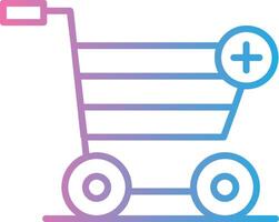 Add to Cart Line Gradient Icon Design vector
