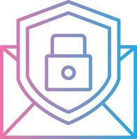 Email Protection Line Gradient Icon Design vector