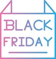 Bless Friday Line Gradient Icon Design vector