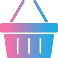 Shopping Basket Glyph Gradient Icon Design vector