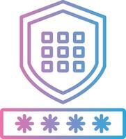 Code Security Line Gradient Icon Design vector