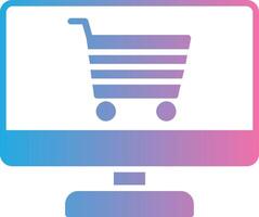 E-commerce Optimization Glyph Gradient Icon Design vector