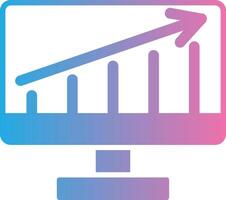 Traffic Analytic Glyph Gradient Icon Design vector