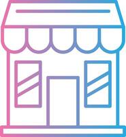 Supermarket Line Gradient Icon Design vector