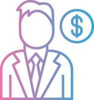 Marketer Line Gradient Icon Design vector
