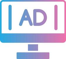 Business Advertising Glyph Gradient Icon Design vector