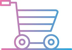 Shopping Cart Line Gradient Icon Design vector