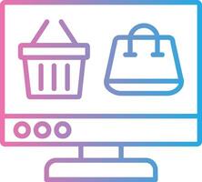 OnLine Gradient Multi Circle Shopping Line Gradient Icon Design vector