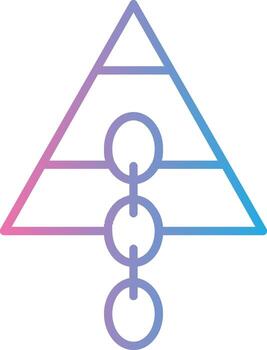 Link pyramide Line Gradient Icon Design vector