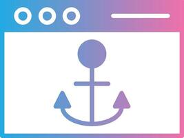 Anchor Text Glyph Gradient Icon Design vector